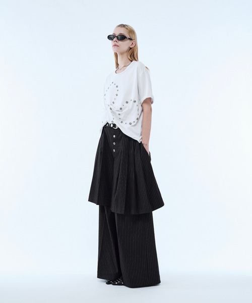 seyto(セイト)の「Lame stripe pleats half pants / ラメストライププリーツハーフパンツ(その他パンツ・メンズ・グレー/ブラック・3/2/1)」の15枚目の写真