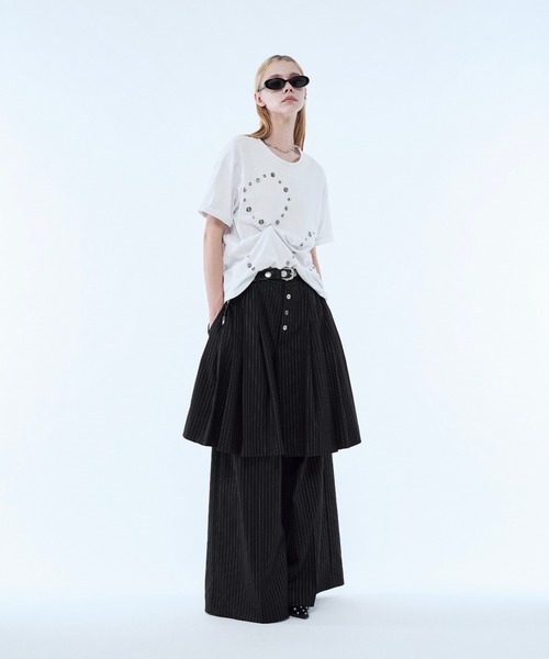 seyto(セイト)の「Lame stripe pleats half pants / ラメストライププリーツハーフパンツ(その他パンツ・メンズ・グレー/ブラック・3/2/1)」の17枚目の写真