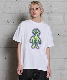 HOODHOOD（フッドフッド）の「フィーバーエイリアン 半袖Tシャツ ホワイト（Tシャツ/カットソー）」