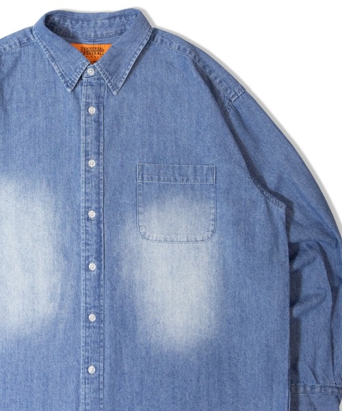 UNIVERSAL OVERALL(ユニバーサルオーバーオール)の「UNIVERSAL OVERALL DENIM L/S SHIRT(シャツ/ブラウス・メンズ・ライトインディゴブルー/インディゴブルー・L/M/XL)」の1枚目の写真