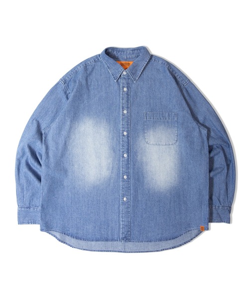 UNIVERSAL OVERALL(ユニバーサルオーバーオール)の「UNIVERSAL OVERALL DENIM L/S SHIRT(シャツ/ブラウス・メンズ・ライトインディゴブルー/インディゴブルー・L/M/XL)」の5枚目の写真