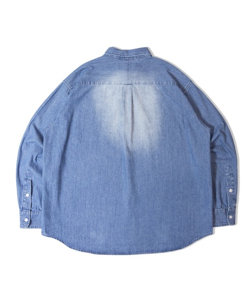 UNIVERSAL OVERALL(ユニバーサルオーバーオール)の「UNIVERSAL OVERALL DENIM L/S SHIRT(シャツ/ブラウス・メンズ・ライトインディゴブルー/インディゴブルー・L/M/XL)」の6枚目の写真