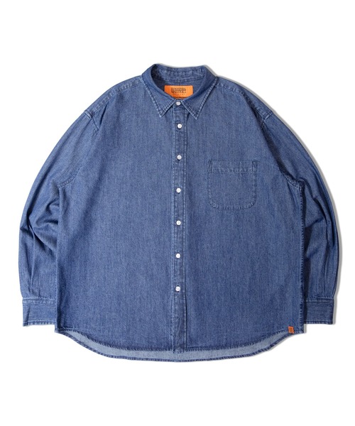 UNIVERSAL OVERALL(ユニバーサルオーバーオール)の「UNIVERSAL OVERALL DENIM L/S SHIRT(シャツ/ブラウス・メンズ・ライトインディゴブルー/インディゴブルー・L/M/XL)」の3枚目の写真