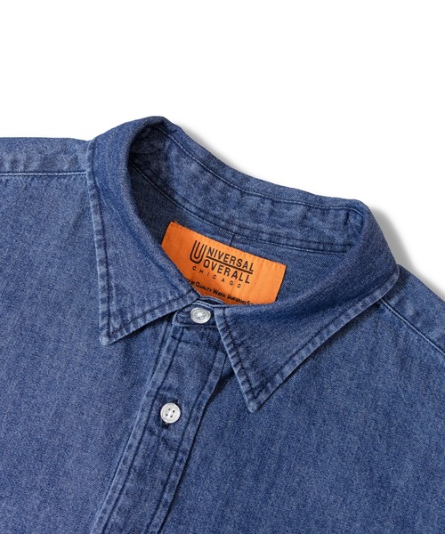 UNIVERSAL OVERALL(ユニバーサルオーバーオール)の「UNIVERSAL OVERALL DENIM L/S SHIRT(シャツ/ブラウス・メンズ・ライトインディゴブルー/インディゴブルー・L/M/XL)」の7枚目の写真