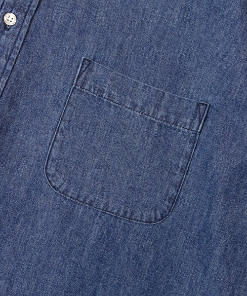 UNIVERSAL OVERALL(ユニバーサルオーバーオール)の「UNIVERSAL OVERALL DENIM L/S SHIRT(シャツ/ブラウス・メンズ・ライトインディゴブルー/インディゴブルー・L/M/XL)」の8枚目の写真