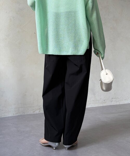 DouDou（ドゥドゥ）の「【WEB限定】ライトストレッチクロスタックイージーパンツ（その他パンツ・レディース・ブラック/ベージュ・FREE）」の11枚目の写真