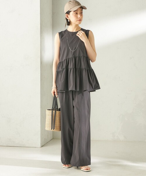 Revis.(レヴィス)の「Revis:〈UVカット / 撥水 / 透湿〉リボン キャップ(キャップ・レディース・ブラック/オリーブ/ベージュ系・ONE SIZE)」の5枚目の写真