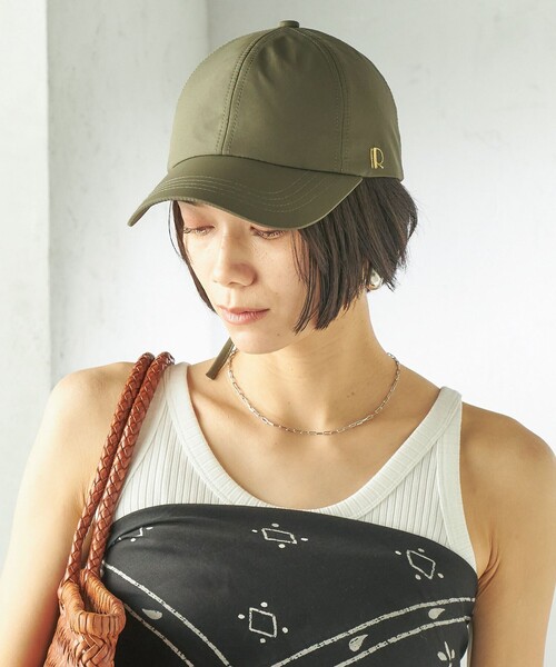 Revis.(レヴィス)の「Revis:〈UVカット / 撥水 / 透湿〉リボン キャップ(キャップ・レディース・ブラック/オリーブ/ベージュ系・ONE SIZE)」の7枚目の写真