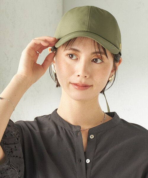 Revis.(レヴィス)の「Revis:〈UVカット / 撥水 / 透湿〉リボン キャップ(キャップ・レディース・ブラック/オリーブ/ベージュ系・ONE SIZE)」の13枚目の写真