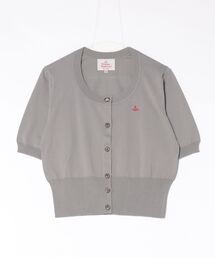Vivienne Westwood | ｵｰｶﾞﾆｯｸH/Tｺｯﾄﾝﾍﾞｰｼｯｸﾗｳﾝﾄﾞﾈｯｸ半袖ｶｰﾃﾞｨｶﾞﾝ(カーディガン/ボレロ)