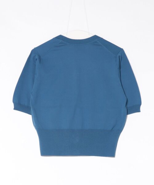 Vivienne Westwood（ヴィヴィアンウエストウッド）の「ｵｰｶﾞﾆｯｸH/Tｺｯﾄﾝﾍﾞｰｼｯｸﾗｳﾝﾄﾞﾈｯｸ半袖ｶｰﾃﾞｨｶﾞﾝ（カーディガン/ボレロ・レディース・グリーン/ブラック/チャコールグレー/ブルー・FREE）」の5枚目の写真