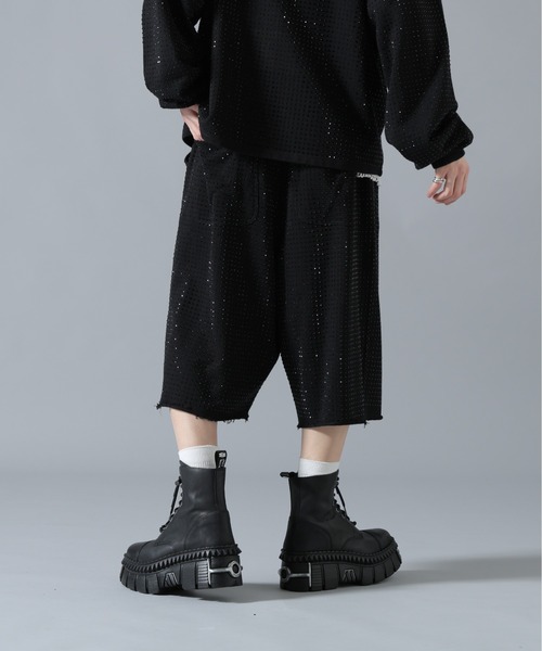 DANKE SCHON（ダンケシェーン）の「DankeSchon/ダンケシェーン/LINESTONE SHORTS（スウェットパンツ・メンズ・ブラック・M/L）」の2枚目の写真