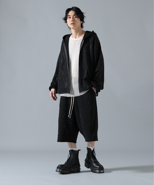 DANKE SCHON（ダンケシェーン）の「DankeSchon/ダンケシェーン/LINESTONE SHORTS（スウェットパンツ・メンズ・ブラック・M/L）」の3枚目の写真