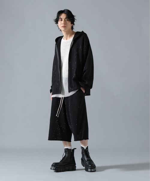 DANKE SCHON（ダンケシェーン）の「DankeSchon/ダンケシェーン/LINESTONE SHORTS（スウェットパンツ・メンズ・ブラック・M/L）」の4枚目の写真