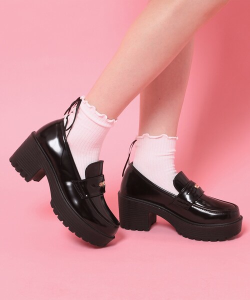cs T&P(シーエスティーアンドピー)の「厚底コインローファー(パンプス・レディース・ブラック/ブラック系1・L/M/S/LL)」の18枚目の写真