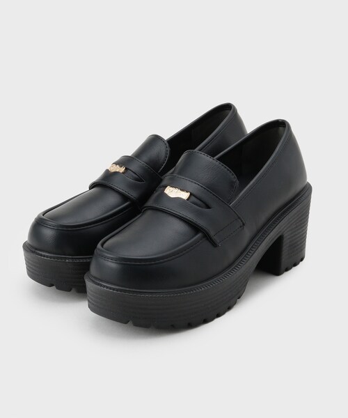 cs T&P(シーエスティーアンドピー)の「厚底コインローファー(パンプス・レディース・ブラック/ブラック系1・L/M/S/LL)」の5枚目の写真