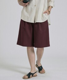 qualite | 【大人が穿ける上品ショート丈／新型登場】リネンライクショートパンツ　セットアップ対応　春服　夏服(その他パンツ)