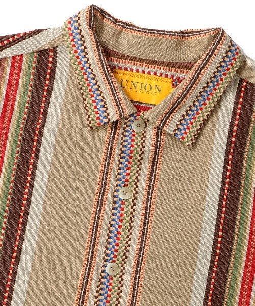 UNION(UNION TOKYO)(ユニオン)の「UNION TOKYO JACQUARD SS SHIRT ユニオントーキョー シャツ(シャツ/ブラウス・メンズ・ネイビー/ベージュ・XL/L/M/S)」の9枚目の写真