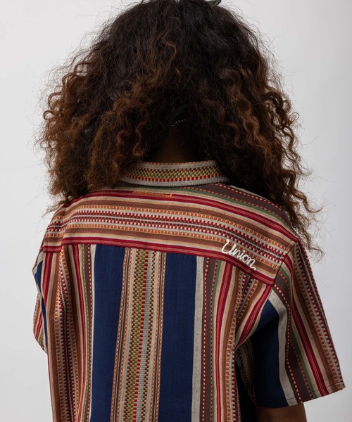 UNION(UNION TOKYO)(ユニオン)の「UNION TOKYO JACQUARD SS SHIRT ユニオントーキョー シャツ(シャツ/ブラウス・メンズ・ネイビー/ベージュ・XL/L/M/S)」の6枚目の写真