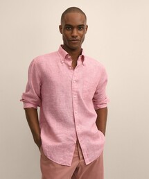 【新品タグ付/レディースL】ブルックスブラザーズ　アイリッシュリネン　シャツ アイリッシュリネン シャツ Classic FIt （シャツ・ブラウス）｜Brooks