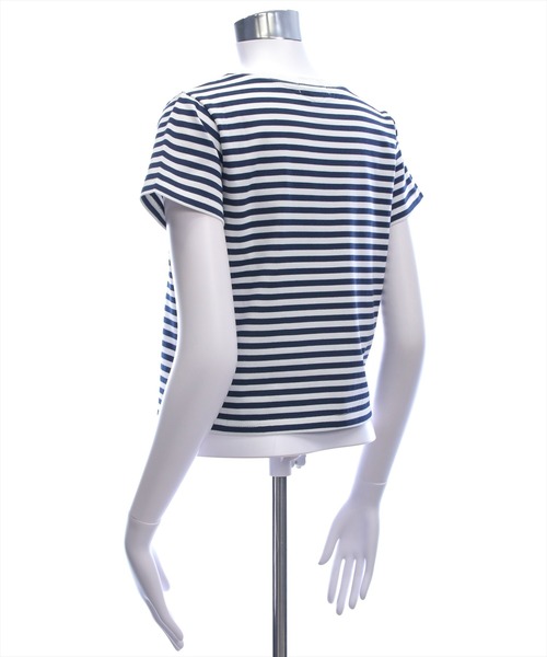U.S. POLO ASSN.(ユーエスポロアッスン)の「【U.S. POLO ASSN.】clear 別注 ベーシックTシャツ(Tシャツ/カットソー・レディース・ブラック/ピンク/オフホワイト/ホワイト×ネイビー・F)」の8枚目の写真