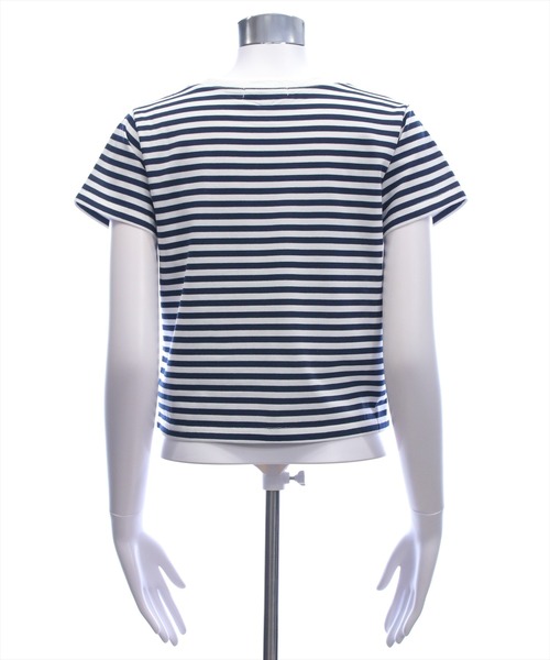 U.S. POLO ASSN.(ユーエスポロアッスン)の「【U.S. POLO ASSN.】clear 別注 ベーシックTシャツ(Tシャツ/カットソー・レディース・ブラック/ピンク/オフホワイト/ホワイト×ネイビー・F)」の9枚目の写真