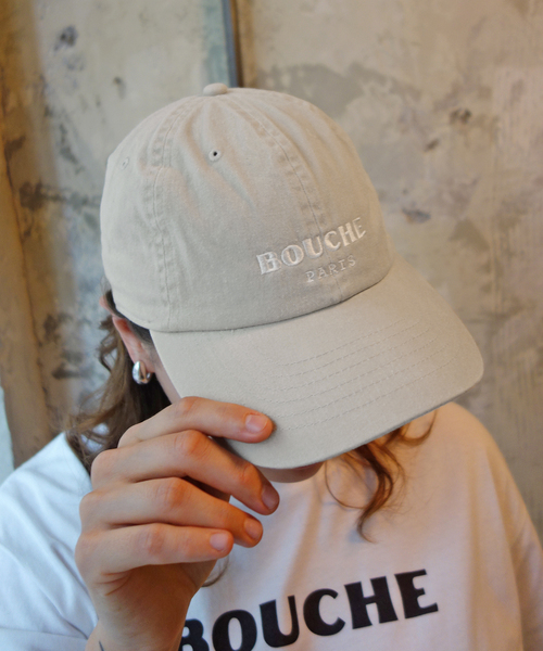 SLOBE IENA（スローブイエナ）の「BOUCHE SLOBE別注 CAP（キャップ・レディース・アイボリー/カーキ・FREE）」の3枚目の写真