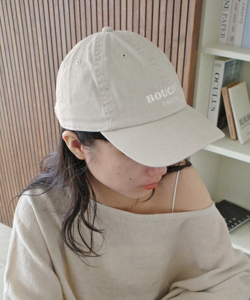 SLOBE IENA（スローブイエナ）の「BOUCHE SLOBE別注 CAP（キャップ・レディース・アイボリー/カーキ・FREE）」の5枚目の写真