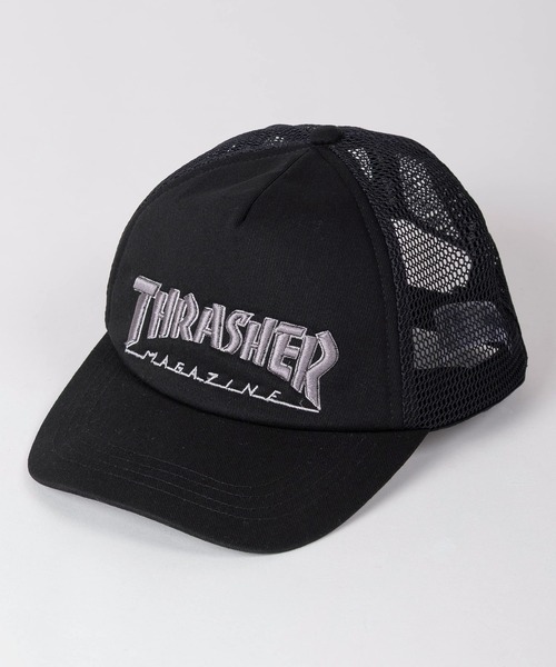 THRASHER(スラッシャー)の「【79】【THRASHER/スラッシャー】 ブラック/カモフラ 3Dブランドロゴ メッシュキャップ(キャップ・メンズ・ダークグリーン/ブラック・FREE)」の3枚目の写真