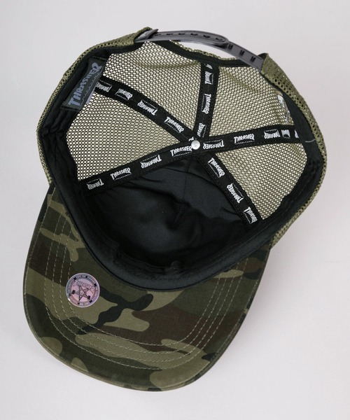 THRASHER(スラッシャー)の「【79】【THRASHER/スラッシャー】 ブラック/カモフラ 3Dブランドロゴ メッシュキャップ(キャップ・メンズ・ダークグリーン/ブラック・FREE)」の11枚目の写真