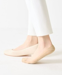 【3足組】足底綿でムレにくい ストッキング風シースルーソックス21cm丈