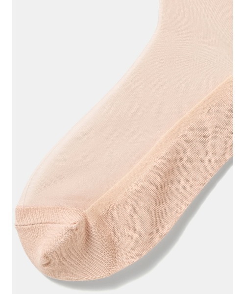 tutuanna(チュチュアンナ)の「【3足組】足底綿でムレにくい ストッキング風シースルーソックス21cm丈(ソックス/靴下・レディース・ベージュ系その他2/ベージュ系その他3/ベージュ系その他/ブラック系その他5・M)」の5枚目の写真
