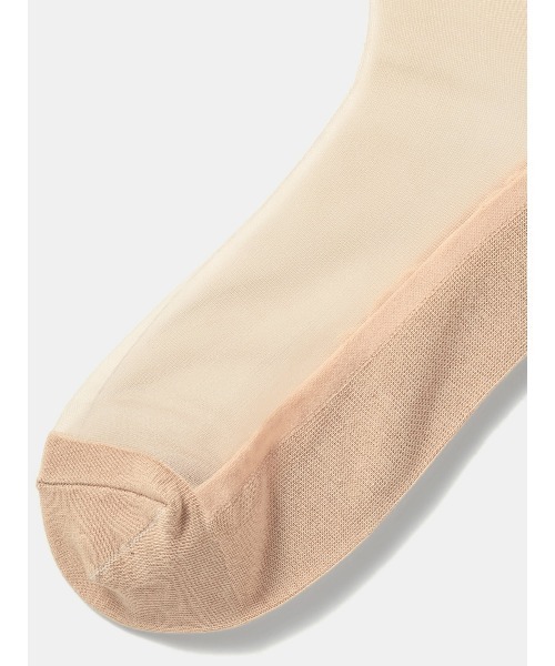 tutuanna(チュチュアンナ)の「【3足組】足底綿でムレにくい ストッキング風シースルーソックス21cm丈(ソックス/靴下・レディース・ベージュ系その他2/ベージュ系その他3/ベージュ系その他/ブラック系その他5・M)」の7枚目の写真