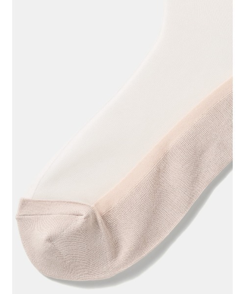 tutuanna(チュチュアンナ)の「【3足組】足底綿でムレにくい ストッキング風シースルーソックス21cm丈(ソックス/靴下・レディース・ベージュ系その他2/ベージュ系その他3/ベージュ系その他/ブラック系その他5・M)」の8枚目の写真