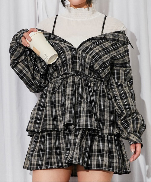 GORGE(ゴージ)の「《3WAY・ウエストドロスト》シャツワンピース/Y2K/春夏秋/全2色(シャツワンピース・レディース・ブラック系/ブラック・F)」の2枚目の写真