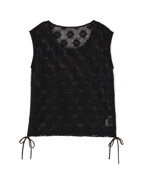NATURAL BEAUTY BASIC(ナチュラルビューティーベーシック)の「ドロストレースカットソー(Tシャツ/カットソー・レディース・オフホワイト/ブラック・フリ-)」の7枚目の写真
