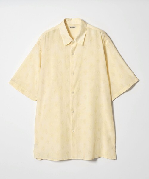 Steven Alan＞ プリント レギュラーカラー ショートスリーブ シャツ
