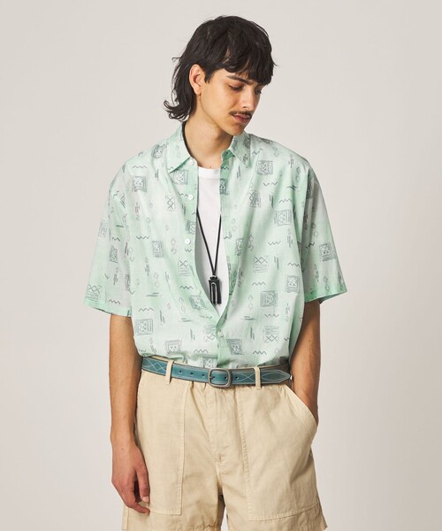 Steven Alan(スティーブンアラン)の「<Steven Alan> プリント レギュラーカラー ショートスリーブ シャツ BOX(シャツ/ブラウス・メンズ・ライム/ダークブラウン/ナチュラル・M/S/XL/L)」の18枚目の写真