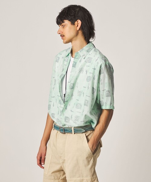 Steven Alan(スティーブンアラン)の「<Steven Alan> プリント レギュラーカラー ショートスリーブ シャツ BOX(シャツ/ブラウス・メンズ・ライム/ダークブラウン/ナチュラル・M/S/XL/L)」の17枚目の写真