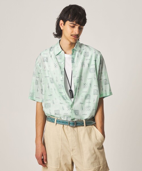 Steven Alan(スティーブンアラン)の「<Steven Alan> プリント レギュラーカラー ショートスリーブ シャツ BOX(シャツ/ブラウス・メンズ・ライム/ダークブラウン/ナチュラル・M/S/XL/L)」の15枚目の写真