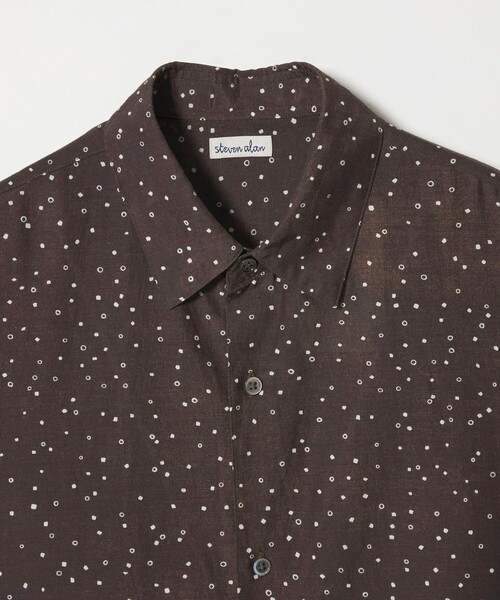 Steven Alan(スティーブンアラン)の「<Steven Alan> プリント レギュラーカラー ショートスリーブ シャツ BOX(シャツ/ブラウス・メンズ・ライム/ダークブラウン/ナチュラル・M/S/XL/L)」の21枚目の写真