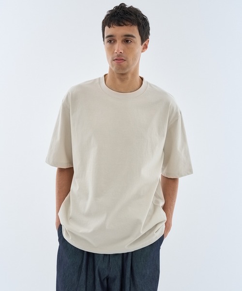 ESTNATION（エストネーション）の「ESTNATION / コットン ヘビージャージーカットソー（Tシャツ/カットソー・メンズ・ライトベージュ/ブラウン・X-LARGE/LARGE/MEDIUM）」の4枚目の写真