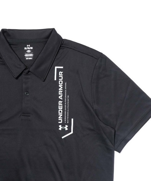 UNDER ARMOUR（アンダーアーマー）の「【別注】アンダーアーマー  UAクールプロ グラフィック ポロ 限定コラボ（ポロシャツ・メンズ・ブラック/ホワイト・S/M/L/LL/3L）」の4枚目の写真