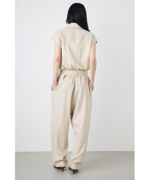 AZUL by moussy(アズールバイマウジー)の「リネントレンチオールインワン(つなぎ/オールインワン・レディース・ブラック/ライトベージュ・SMALL/MEDIUM)」の16枚目の写真
