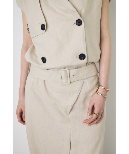 AZUL by moussy(アズールバイマウジー)の「リネントレンチオールインワン(つなぎ/オールインワン・レディース・ブラック/ライトベージュ・SMALL/MEDIUM)」の19枚目の写真