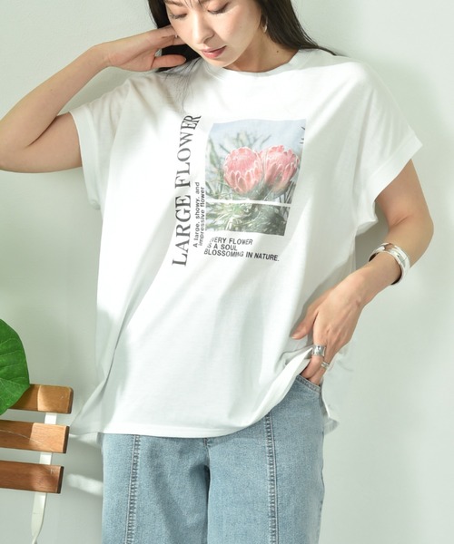 INTERPLANET(インタープラネット)の「フォトプリントロゴTシャツ(Tシャツ/カットソー・レディース・オフホワイト/ブラック/ブラウン・FREE)」の18枚目の写真