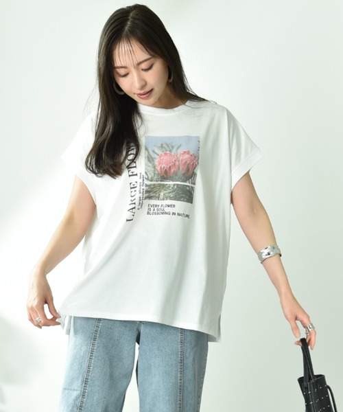 INTERPLANET(インタープラネット)の「フォトプリントロゴTシャツ(Tシャツ/カットソー・レディース・オフホワイト/ブラック/ブラウン・FREE)」の15枚目の写真