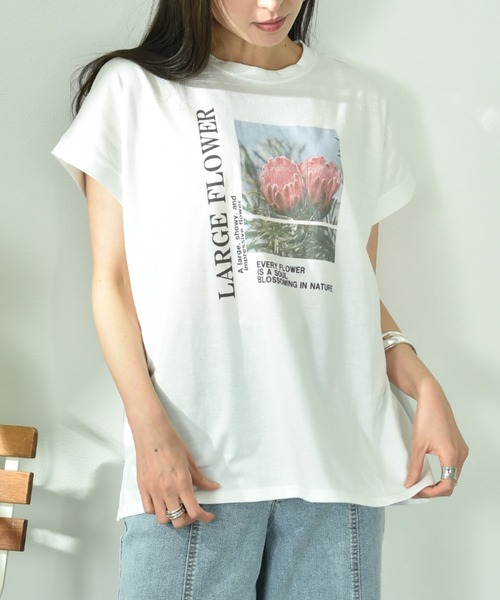 INTERPLANET(インタープラネット)の「フォトプリントロゴTシャツ(Tシャツ/カットソー・レディース・オフホワイト/ブラック/ブラウン・FREE)」の17枚目の写真