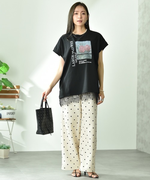 INTERPLANET(インタープラネット)の「フォトプリントロゴTシャツ(Tシャツ/カットソー・レディース・オフホワイト/ブラック/ブラウン・FREE)」の19枚目の写真