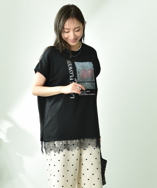 INTERPLANET(インタープラネット)の「フォトプリントロゴTシャツ(Tシャツ/カットソー・レディース・オフホワイト/ブラック/ブラウン・FREE)」の21枚目の写真